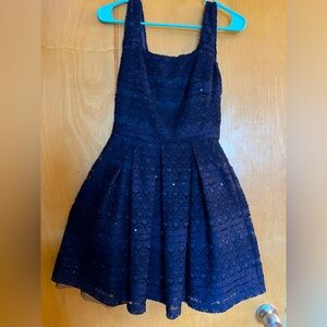 Sparkly Navy Blue Mini Dress